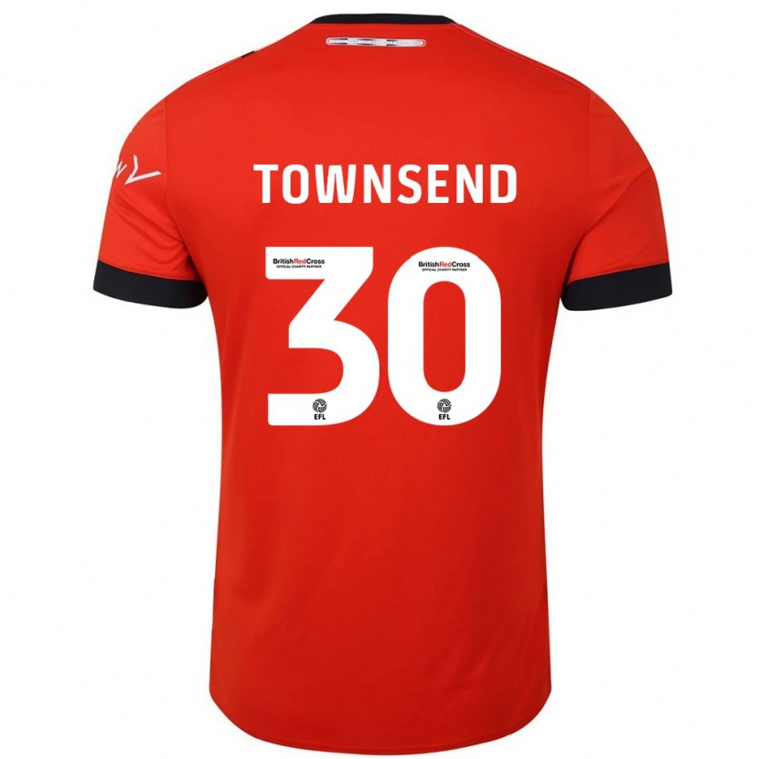 Danxen Hombre Camiseta Andros Townsend #30 Naranja Negro 1ª Equipación 2024/25 La Camisa