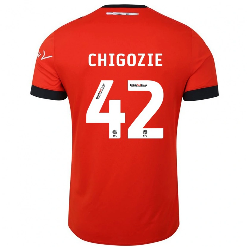 Danxen Hombre Camiseta Christian Chigozie #42 Naranja Negro 1ª Equipación 2024/25 La Camisa