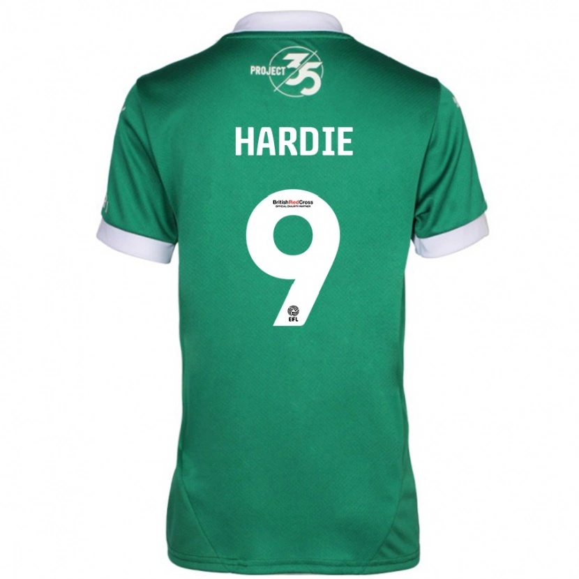 Danxen Hombre Camiseta Ryan Hardie #9 Verde Blanco 1ª Equipación 2024/25 La Camisa