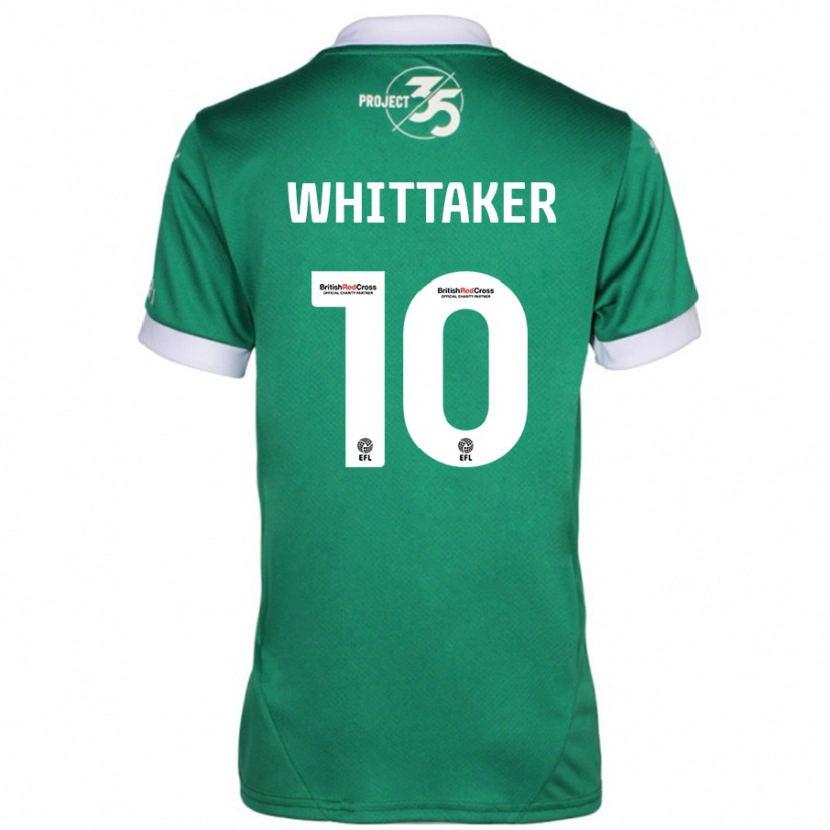 Danxen Hombre Camiseta Morgan Whittaker #10 Verde Blanco 1ª Equipación 2024/25 La Camisa