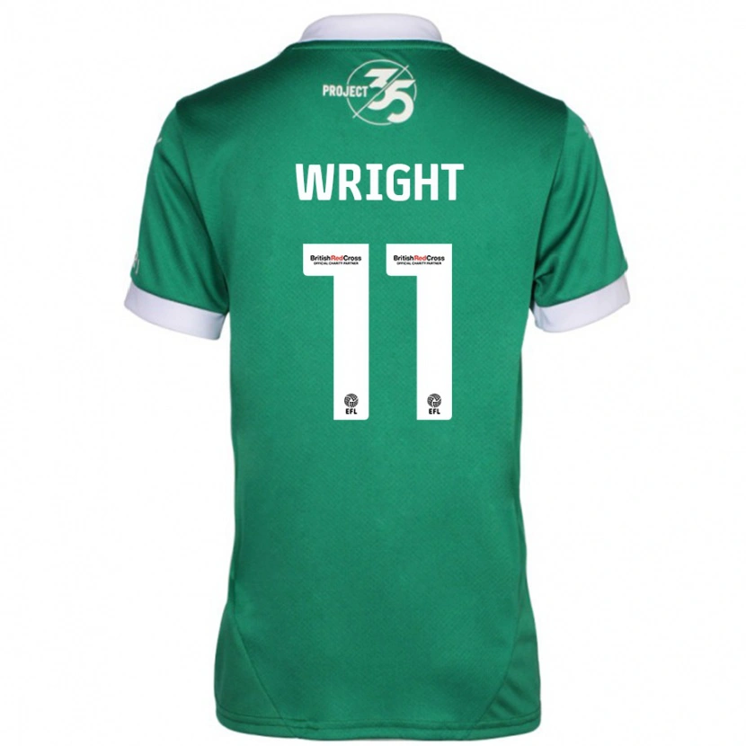 Danxen Hombre Camiseta Callum Wright #11 Verde Blanco 1ª Equipación 2024/25 La Camisa