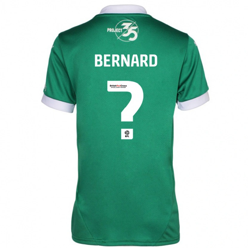 Danxen Hombre Camiseta Josh Bernard #0 Verde Blanco 1ª Equipación 2024/25 La Camisa