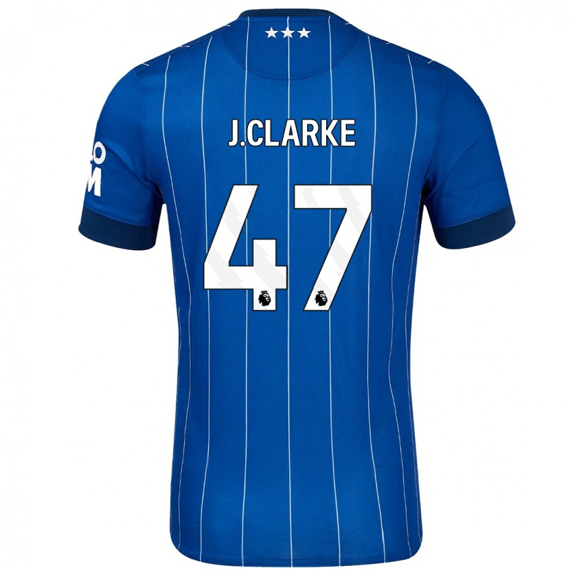 Danxen Hombre Camiseta Jack Clarke #47 Azul Marino 1ª Equipación 2024/25 La Camisa