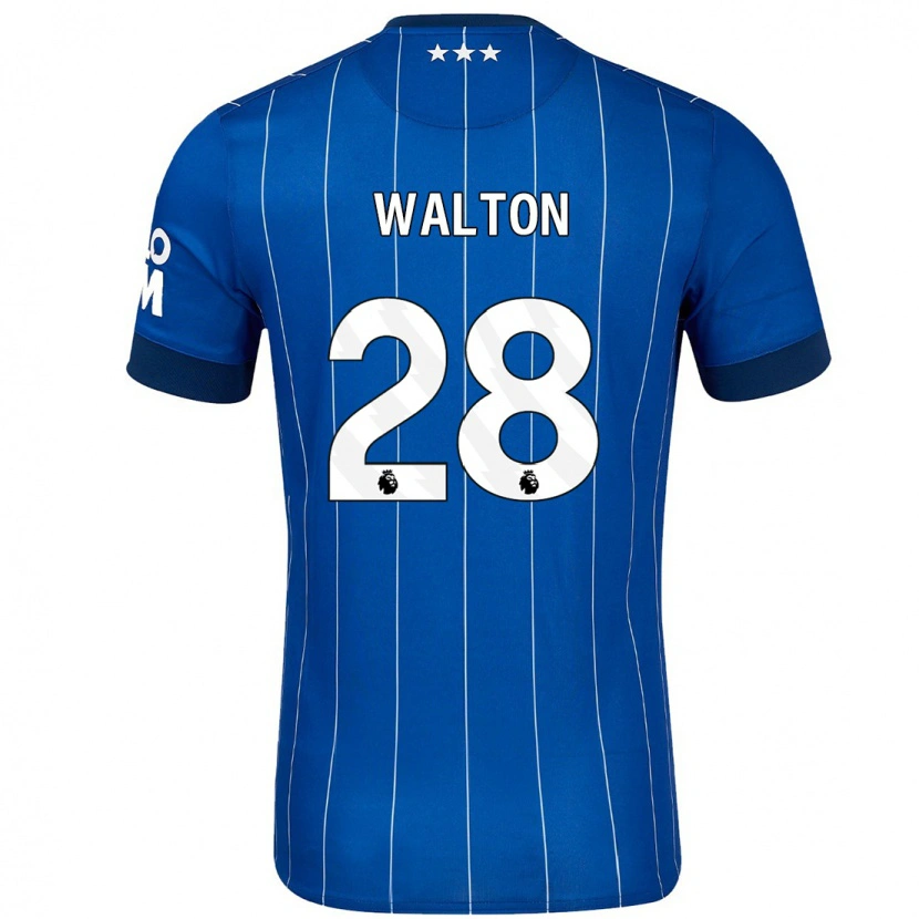 Danxen Hombre Camiseta Christian Walton #28 Azul Marino 1ª Equipación 2024/25 La Camisa