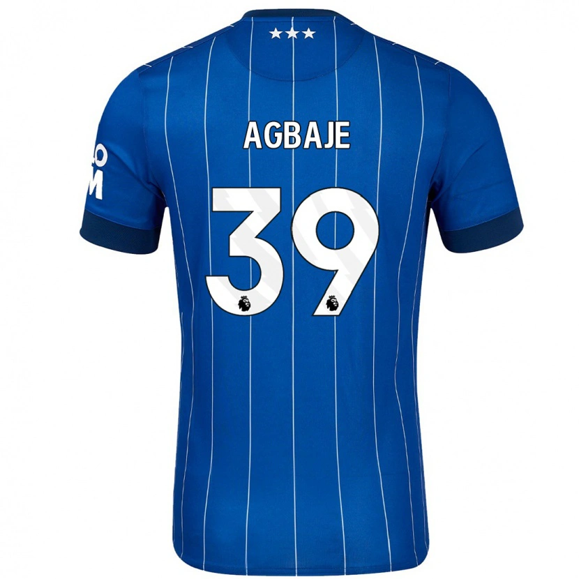 Danxen Hombre Camiseta Edwin Agbaje #39 Azul Marino 1ª Equipación 2024/25 La Camisa