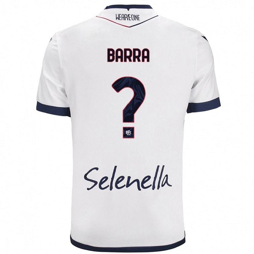 Danxen Hombre Camiseta Edoardo Barra #0 Blanco Azul Real 2ª Equipación 2024/25 La Camisa