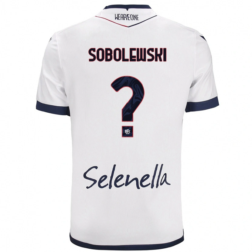 Danxen Hombre Camiseta Konrad Sobolewski #0 Blanco Azul Real 2ª Equipación 2024/25 La Camisa