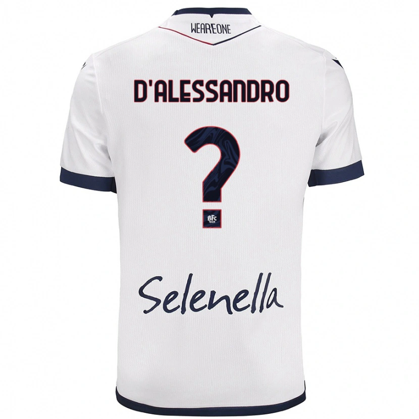 Danxen Hombre Camiseta Giuliano D'alessandro #0 Blanco Azul Real 2ª Equipación 2024/25 La Camisa