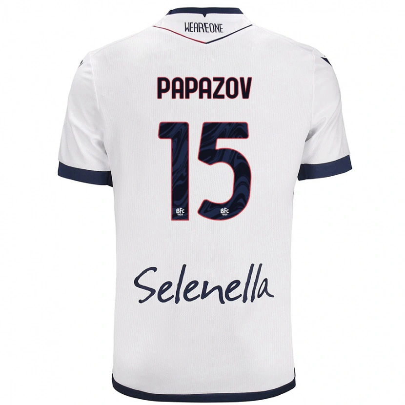 Danxen Hombre Camiseta Dimitar Papazov #15 Blanco Azul Real 2ª Equipación 2024/25 La Camisa