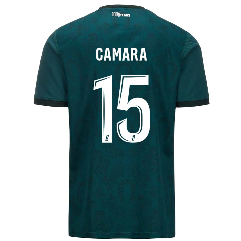 Danxen Hombre Camiseta Lamine Camara #15 Verde Oscuro 2ª Equipación 2024/25 La Camisa