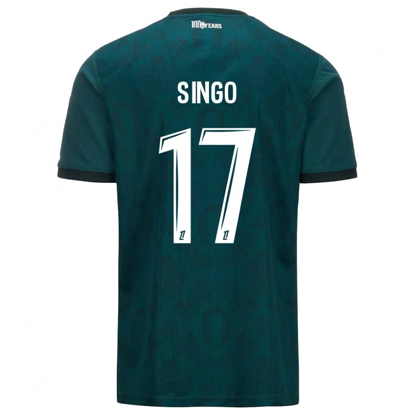 Danxen Hombre Camiseta Wilfried Singo #17 Verde Oscuro 2ª Equipación 2024/25 La Camisa