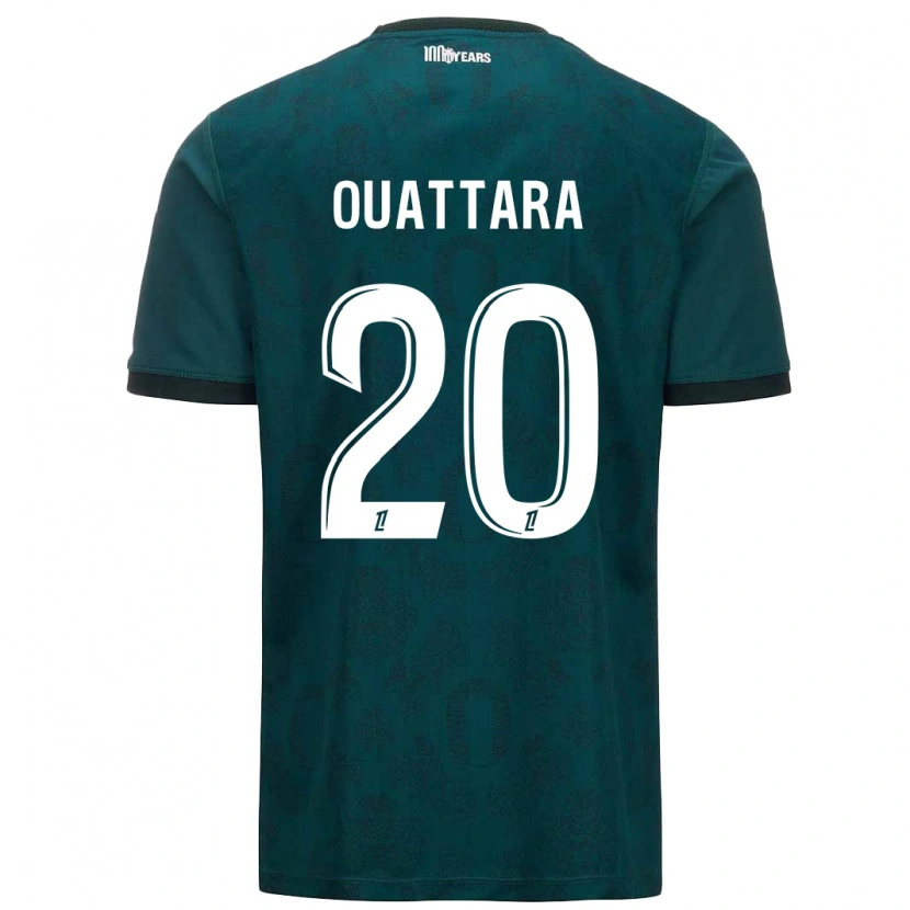 Danxen Hombre Camiseta Kassoum Ouattara #20 Verde Oscuro 2ª Equipación 2024/25 La Camisa