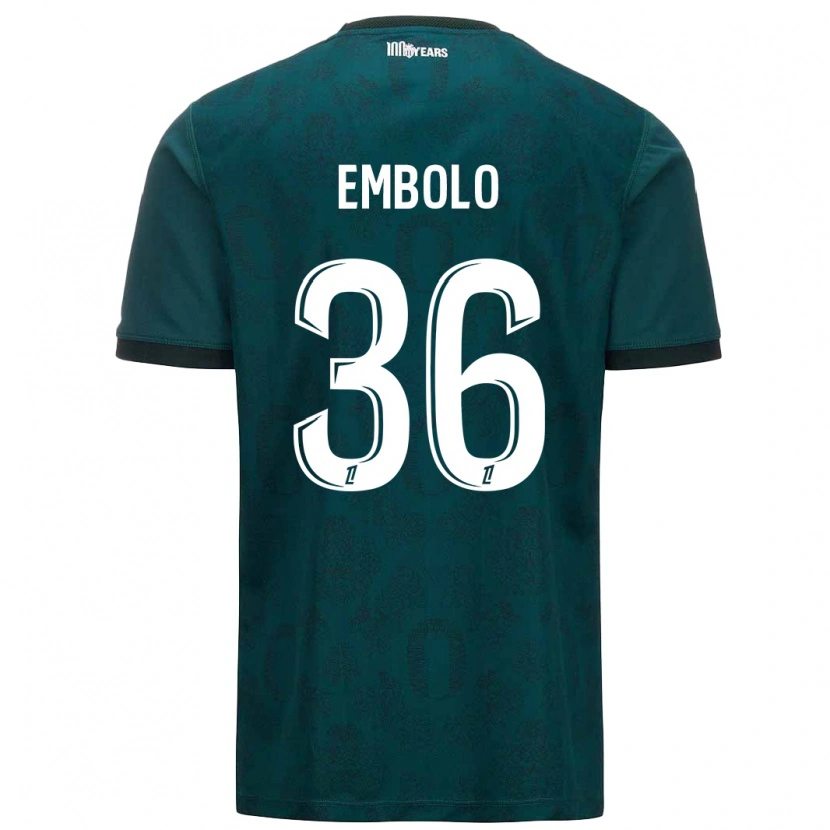 Danxen Hombre Camiseta Breel Embolo #36 Verde Oscuro 2ª Equipación 2024/25 La Camisa