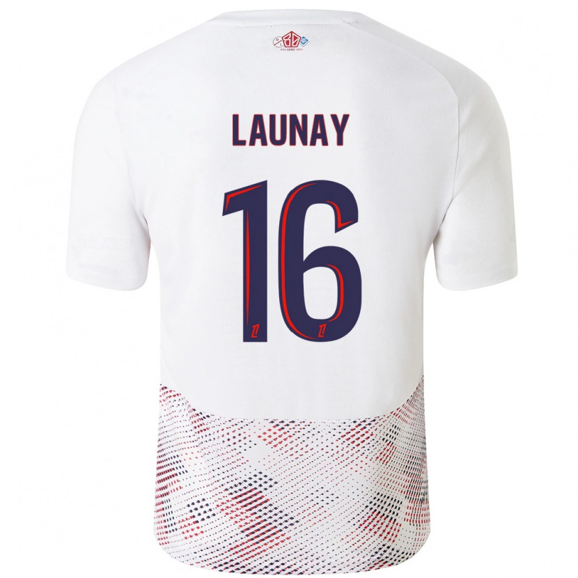 Danxen Hombre Camiseta Elisa Launay #16 Blanco Azul Real 2ª Equipación 2024/25 La Camisa