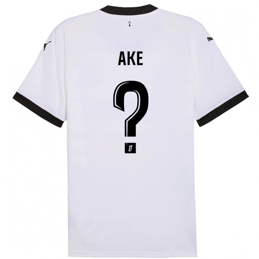 Danxen Hombre Camiseta Junior Ake #0 Blanco Negro 2ª Equipación 2024/25 La Camisa