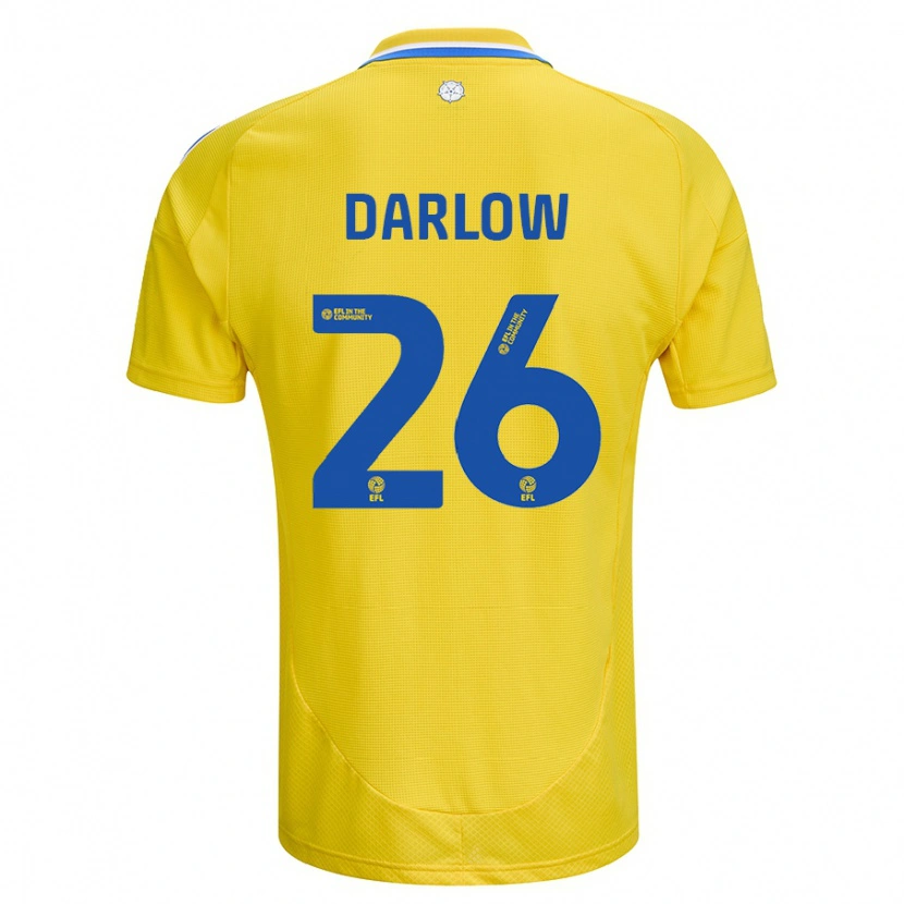 Danxen Hombre Camiseta Karl Darlow #26 Amarillo Azul 2ª Equipación 2024/25 La Camisa