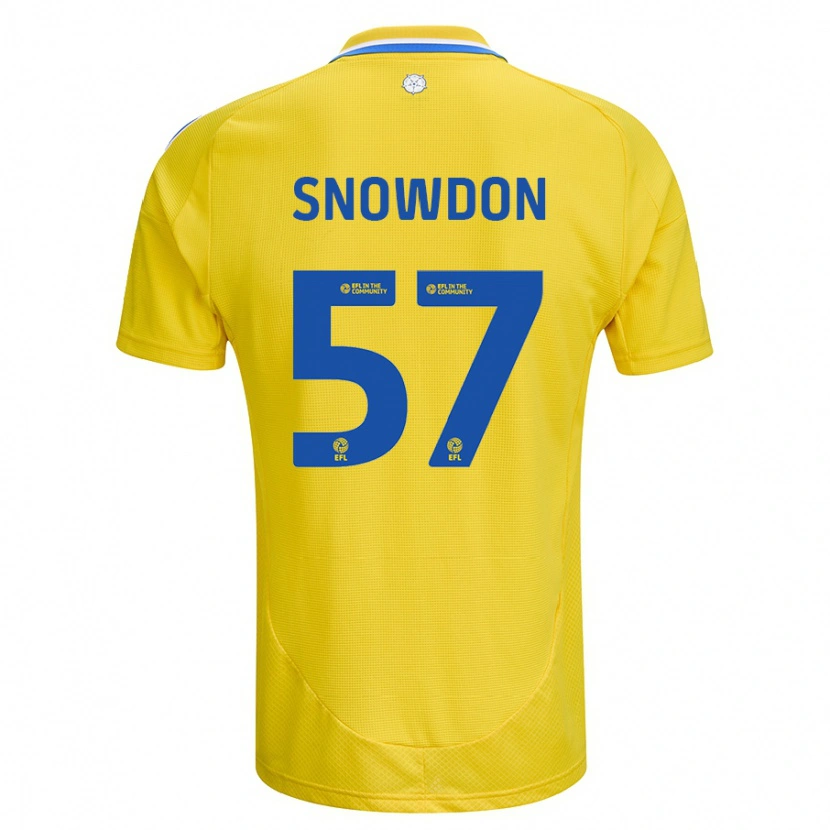 Danxen Hombre Camiseta Joe Snowdon #57 Amarillo Azul 2ª Equipación 2024/25 La Camisa