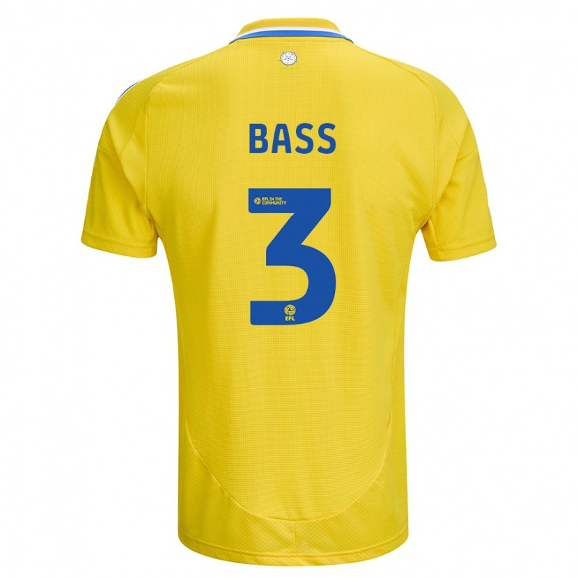 Danxen Hombre Camiseta Rebekah Bass #3 Amarillo Azul 2ª Equipación 2024/25 La Camisa