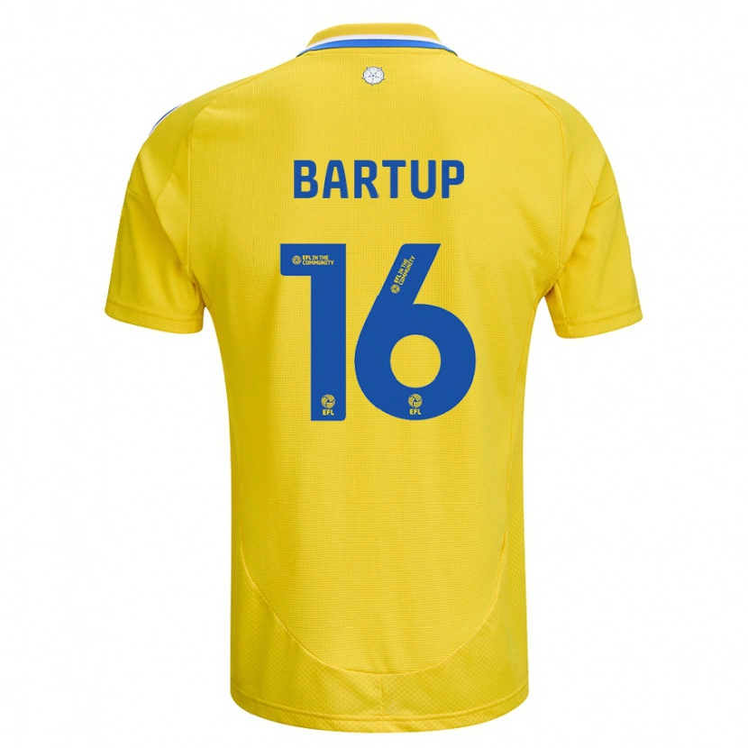 Danxen Hombre Camiseta Laura Bartup #16 Amarillo Azul 2ª Equipación 2024/25 La Camisa