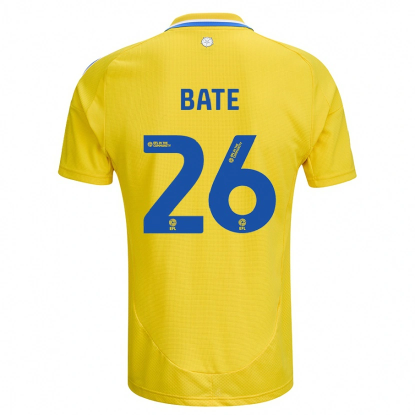 Danxen Hombre Camiseta Lewis Bate #26 Amarillo Azul 2ª Equipación 2024/25 La Camisa