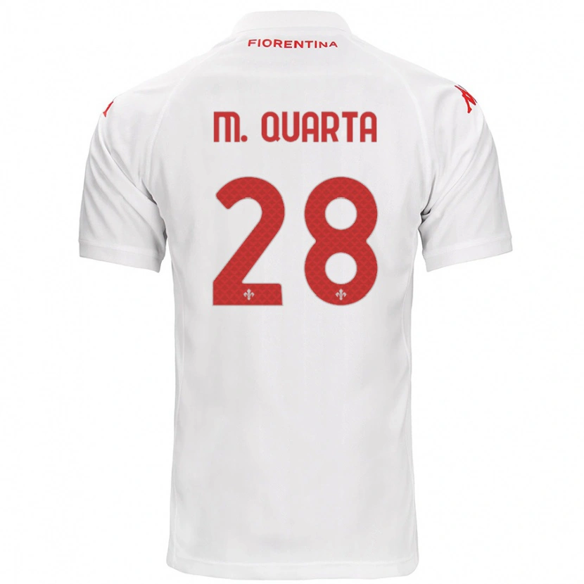 Danxen Hombre Camiseta Lucas Martínez Quarta #28 Blanco 2ª Equipación 2024/25 La Camisa