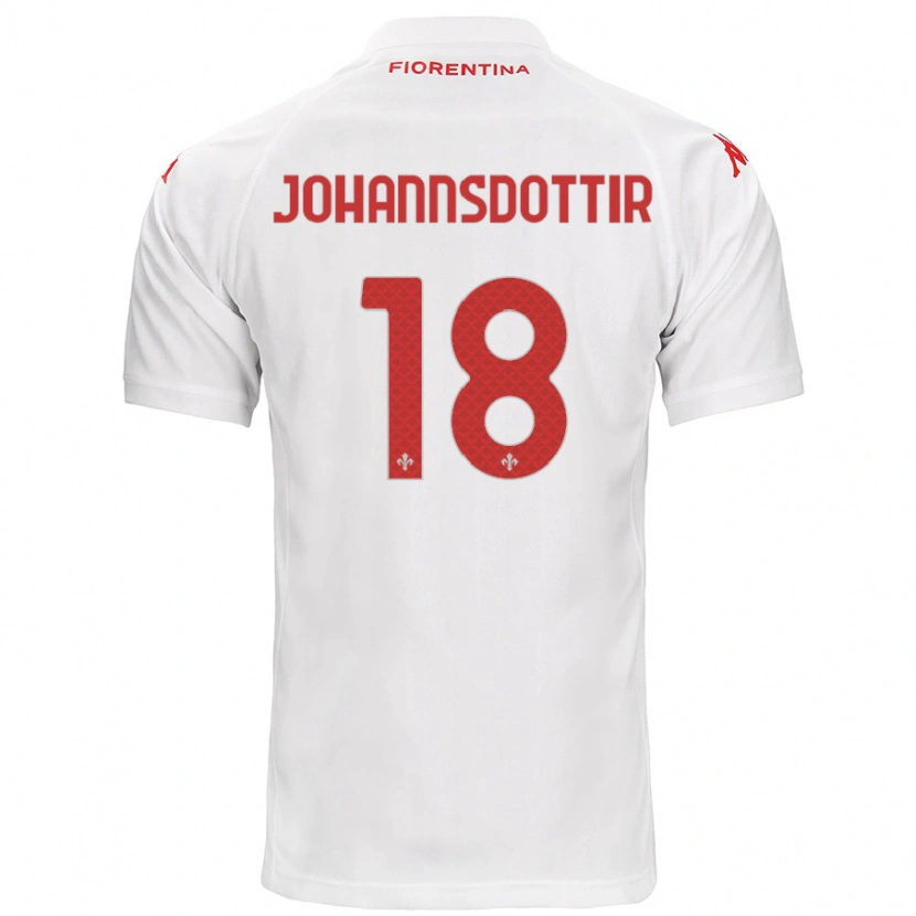 Danxen Hombre Camiseta Alexandra Jóhannsdóttir #18 Blanco 2ª Equipación 2024/25 La Camisa