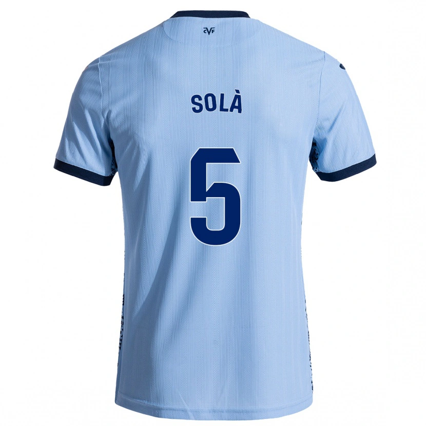 Danxen Hombre Camiseta Arnau Solà #5 Azul Cielo 2ª Equipación 2024/25 La Camisa