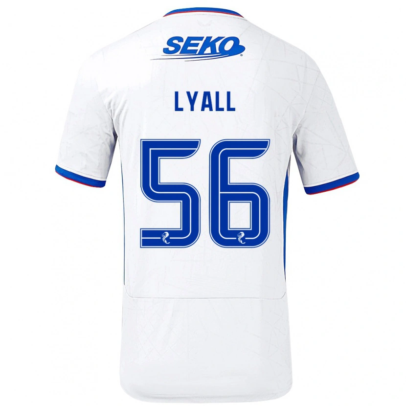 Danxen Hombre Camiseta Arron Lyall #56 Blanco Azul 2ª Equipación 2024/25 La Camisa