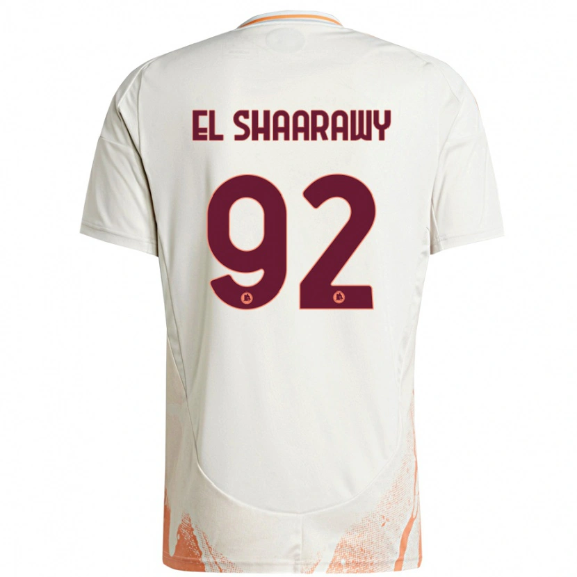 Danxen Hombre Camiseta Stephan El Shaarawy #92 Crema Blanco Naranja 2ª Equipación 2024/25 La Camisa