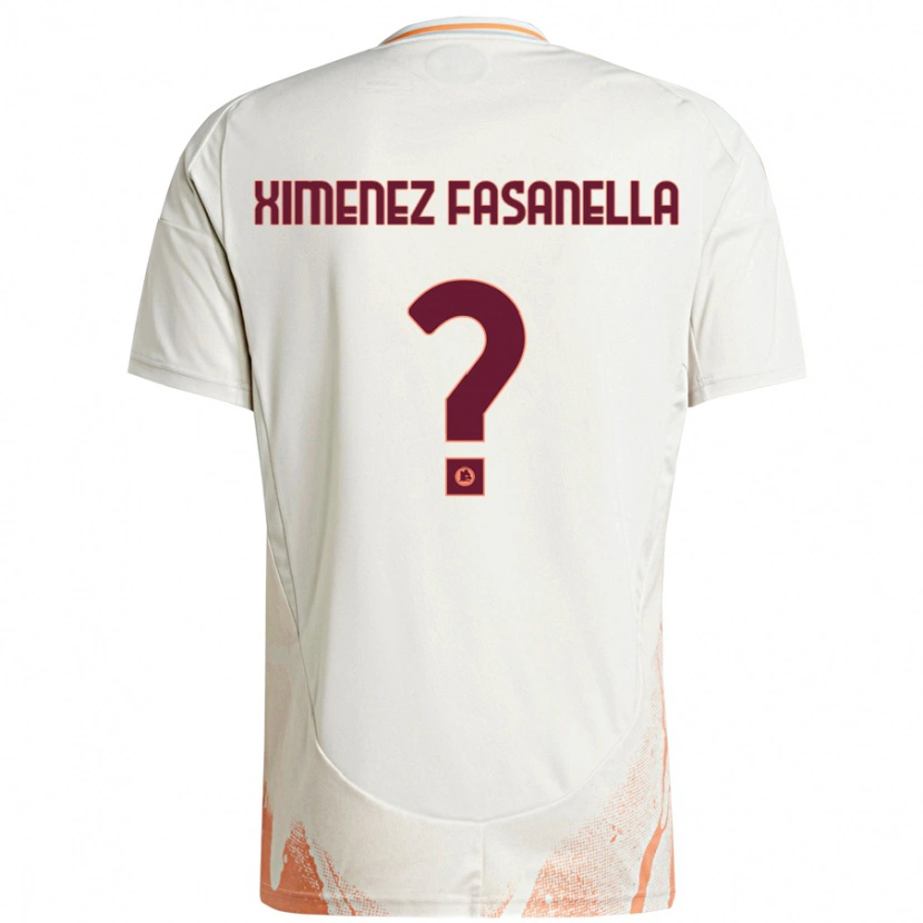 Danxen Hombre Camiseta Rafael Ximenez Fasanella #0 Crema Blanco Naranja 2ª Equipación 2024/25 La Camisa