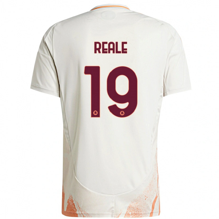 Danxen Hombre Camiseta Filippo Reale #19 Crema Blanco Naranja 2ª Equipación 2024/25 La Camisa