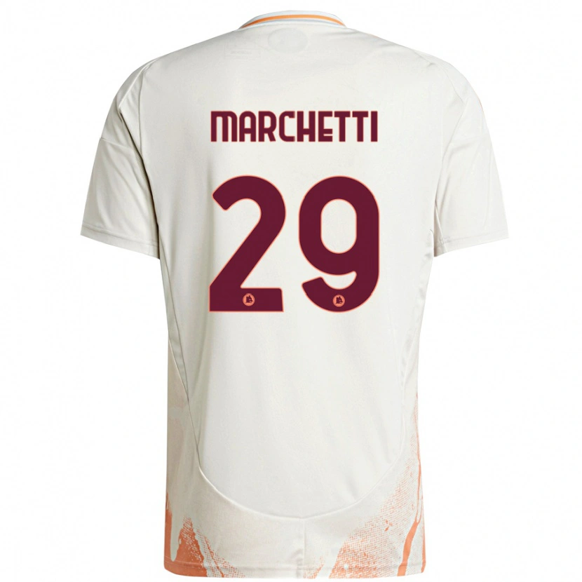 Danxen Hombre Camiseta Tommaso Marchetti #29 Crema Blanco Naranja 2ª Equipación 2024/25 La Camisa