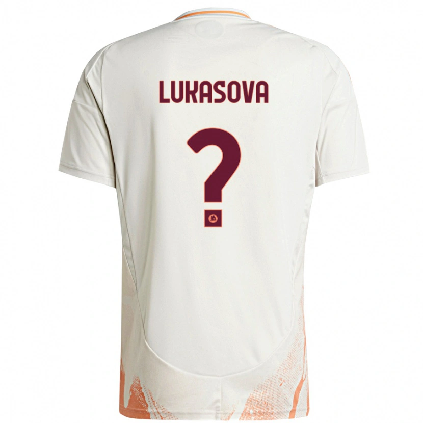 Danxen Hombre Camiseta Olivie Lukášová #0 Crema Blanco Naranja 2ª Equipación 2024/25 La Camisa