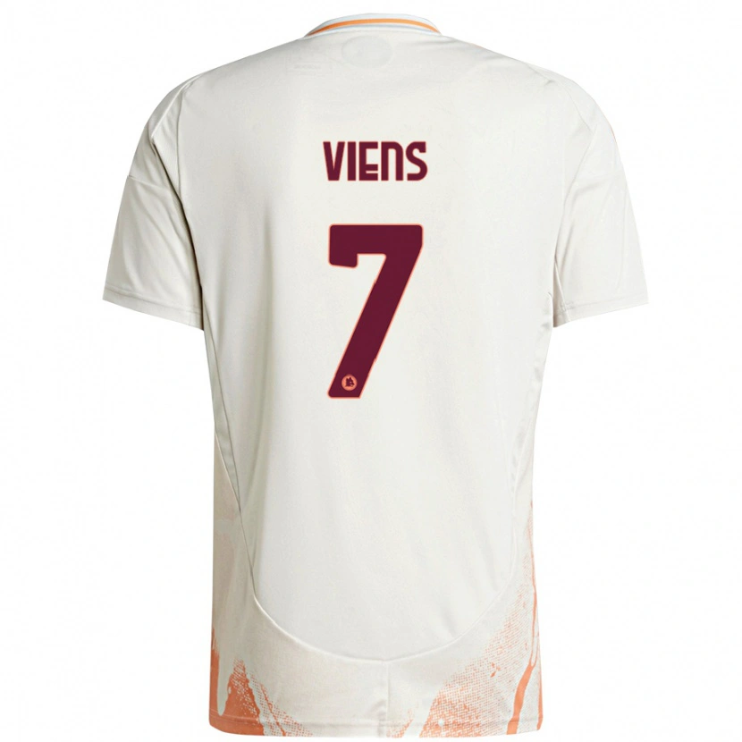 Danxen Hombre Camiseta Evelyne Viens #7 Crema Blanco Naranja 2ª Equipación 2024/25 La Camisa