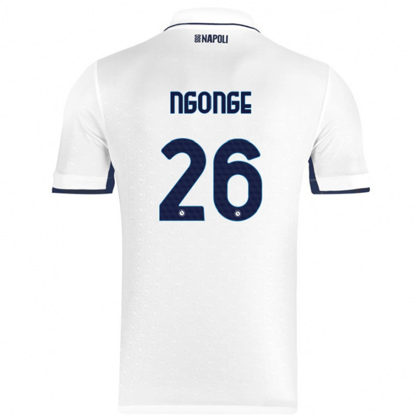 Danxen Hombre Camiseta Cyril Ngonge #26 Blanco Azul Real 2ª Equipación 2024/25 La Camisa