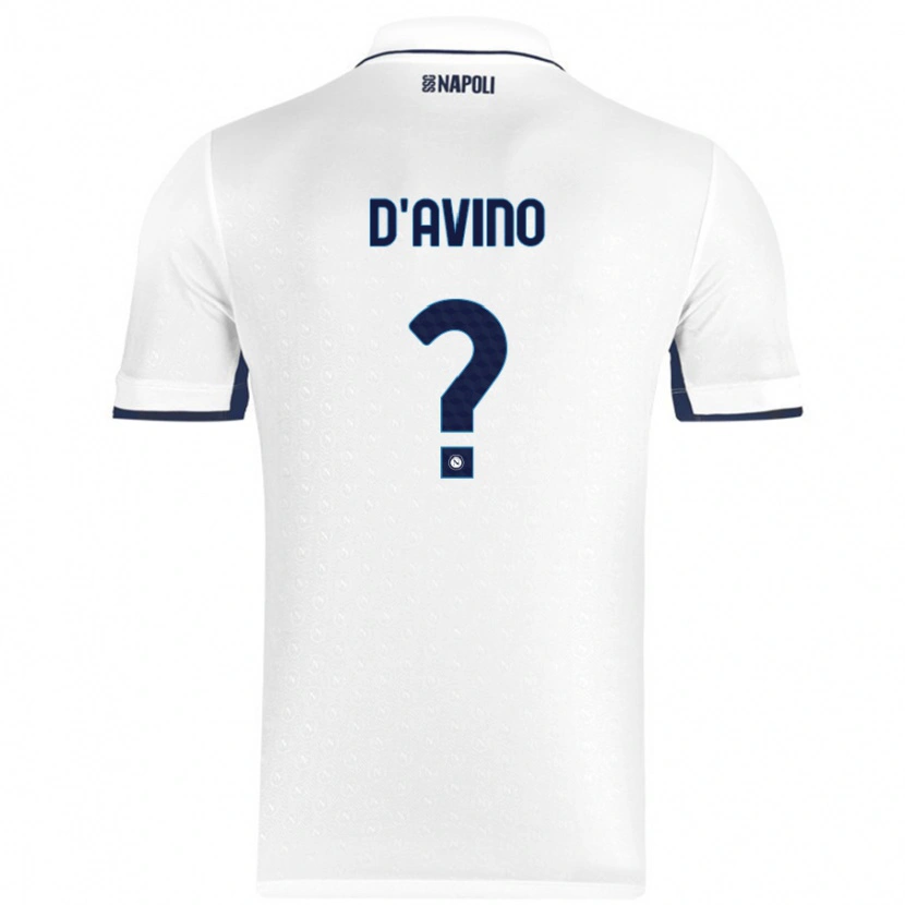 Danxen Hombre Camiseta Luigi D'avino #0 Blanco Azul Real 2ª Equipación 2024/25 La Camisa