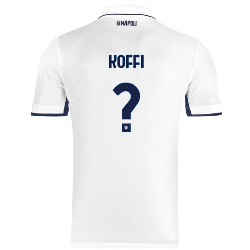 Danxen Hombre Camiseta Cedrick Koffi #0 Blanco Azul Real 2ª Equipación 2024/25 La Camisa