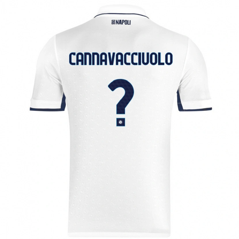 Danxen Hombre Camiseta Luigi Pio Cannavacciuolo #0 Blanco Azul Real 2ª Equipación 2024/25 La Camisa