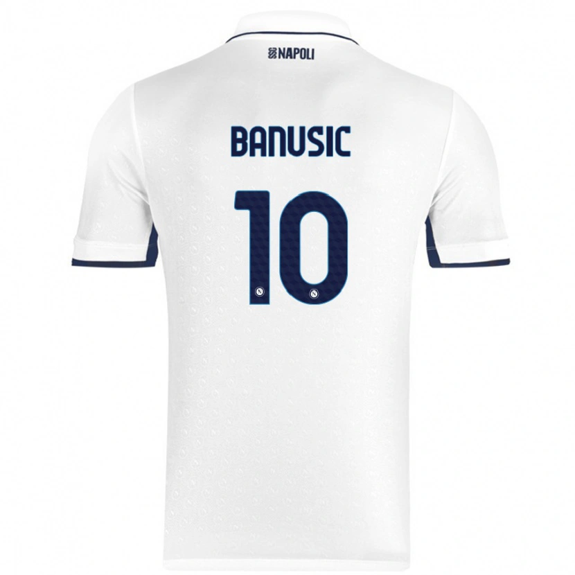 Danxen Hombre Camiseta Marija Banušić #10 Blanco Azul Real 2ª Equipación 2024/25 La Camisa