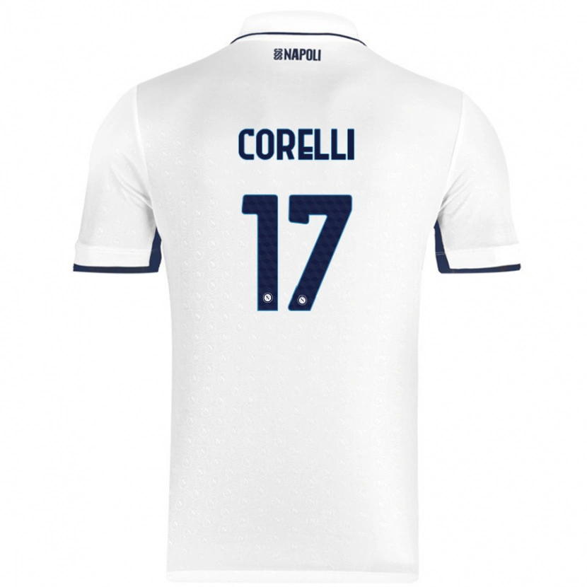 Danxen Hombre Camiseta Alice Corelli #17 Blanco Azul Real 2ª Equipación 2024/25 La Camisa