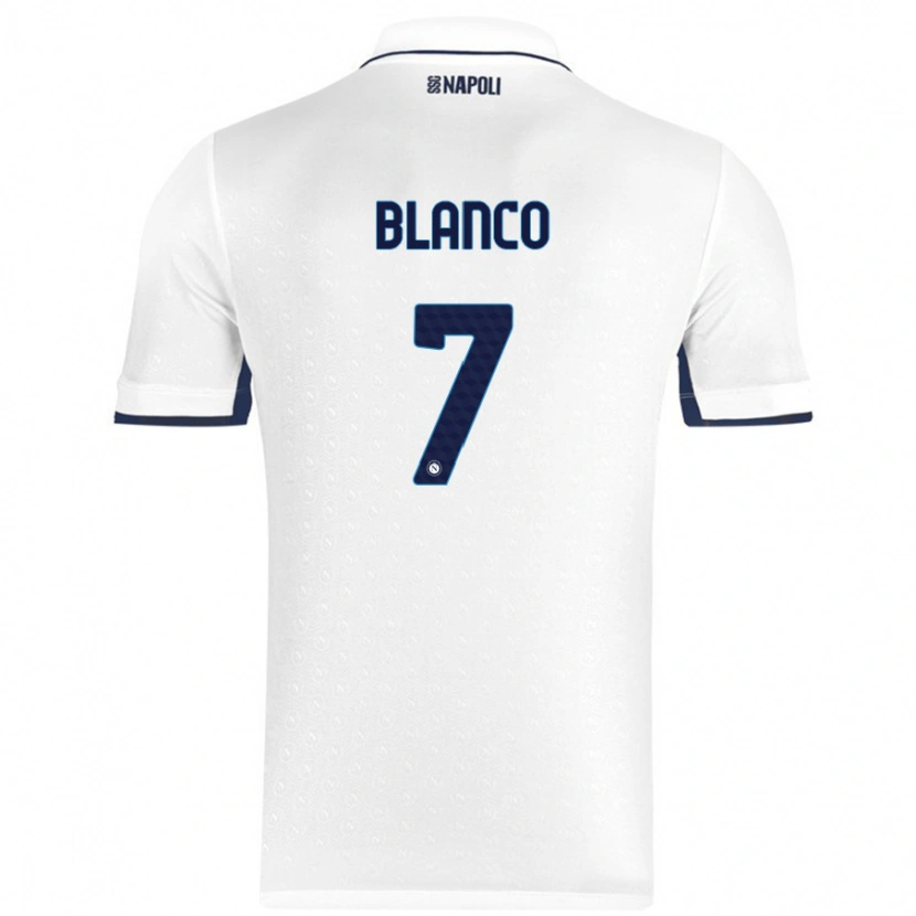 Danxen Hombre Camiseta Gimena Blanco #7 Blanco Azul Real 2ª Equipación 2024/25 La Camisa