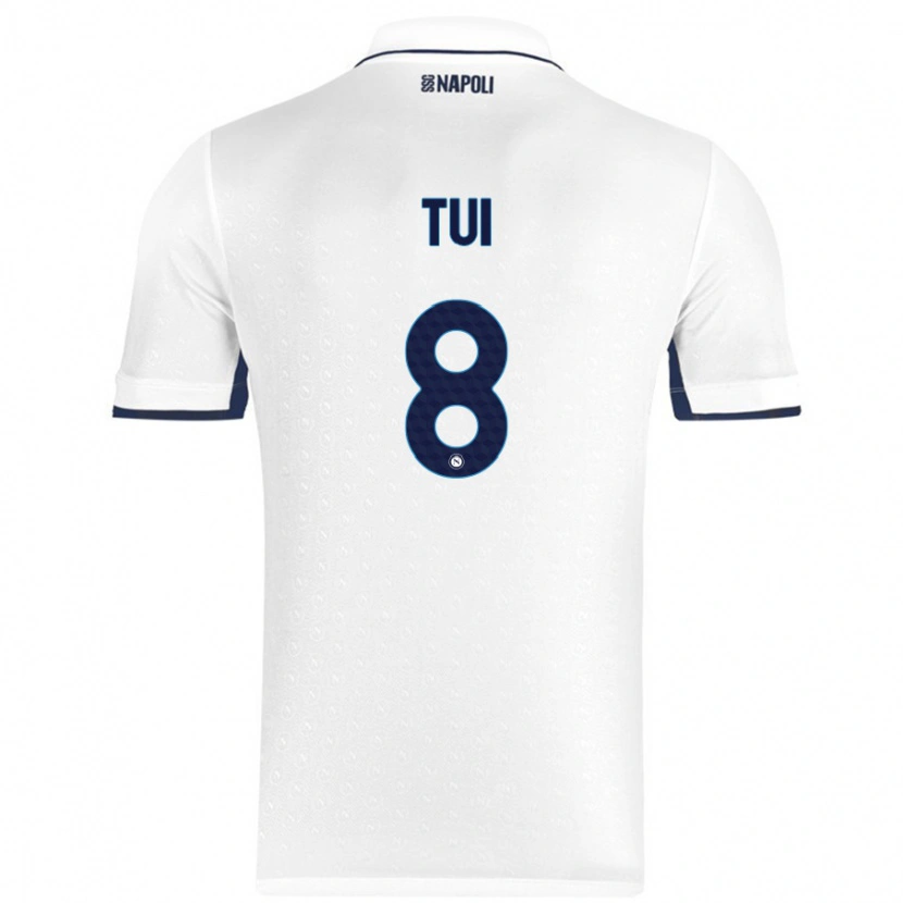 Danxen Hombre Camiseta Sara Tui #8 Blanco Azul Real 2ª Equipación 2024/25 La Camisa