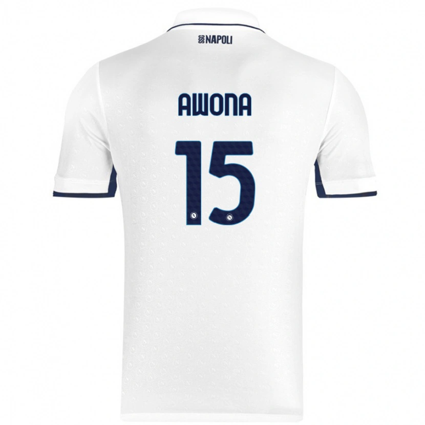 Danxen Hombre Camiseta Aurelle Awona #15 Blanco Azul Real 2ª Equipación 2024/25 La Camisa