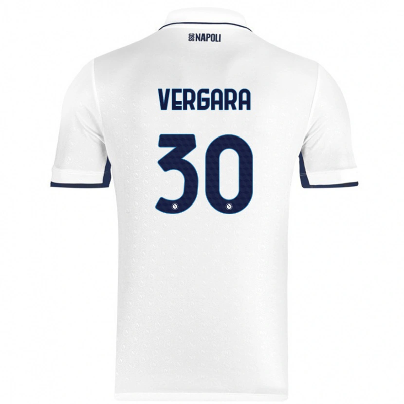 Danxen Hombre Camiseta Antonio Vergara #30 Blanco Azul Real 2ª Equipación 2024/25 La Camisa