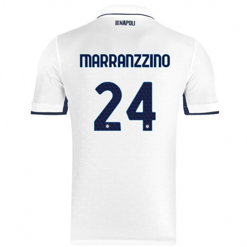 Danxen Hombre Camiseta Pasquale Marranzzino #24 Blanco Azul Real 2ª Equipación 2024/25 La Camisa