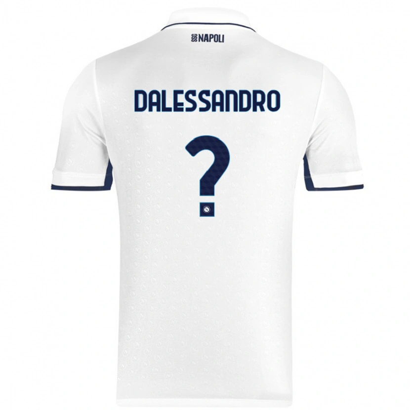 Danxen Hombre Camiseta Nicola Dalessandro #0 Blanco Azul Real 2ª Equipación 2024/25 La Camisa