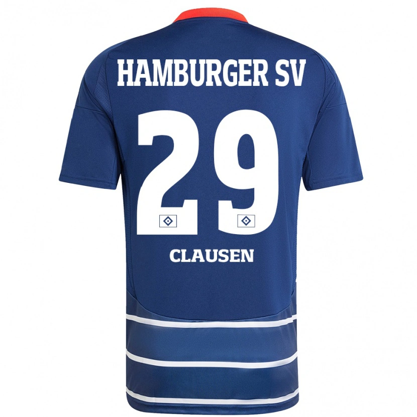 Danxen Hombre Camiseta Lina Clausen #29 Azul Oscuro 2ª Equipación 2024/25 La Camisa