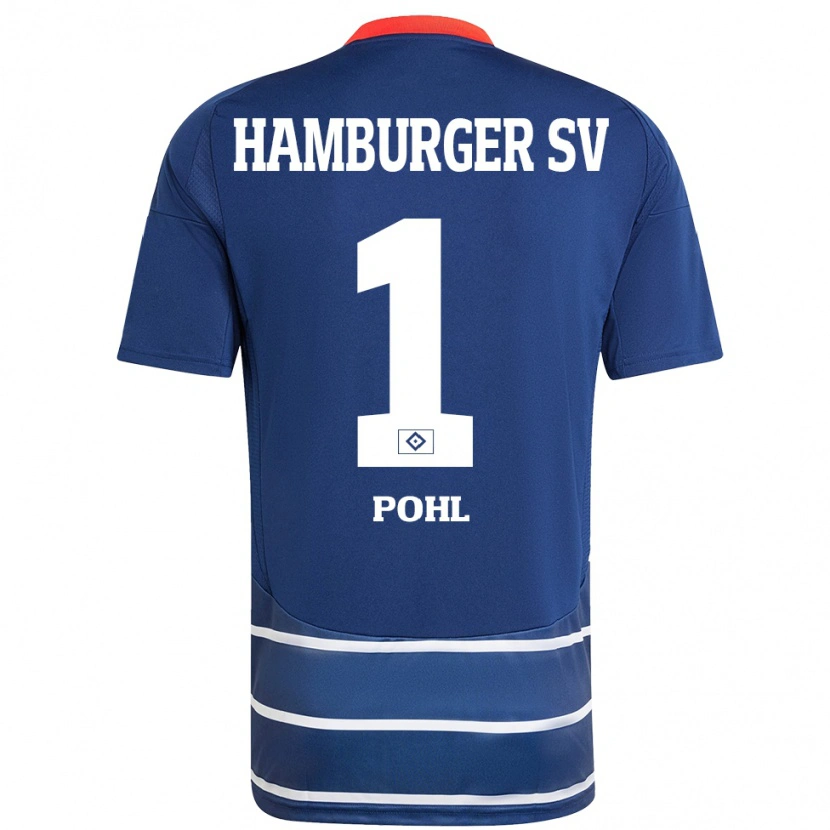 Danxen Hombre Camiseta Christina Pohl #1 Azul Oscuro 2ª Equipación 2024/25 La Camisa