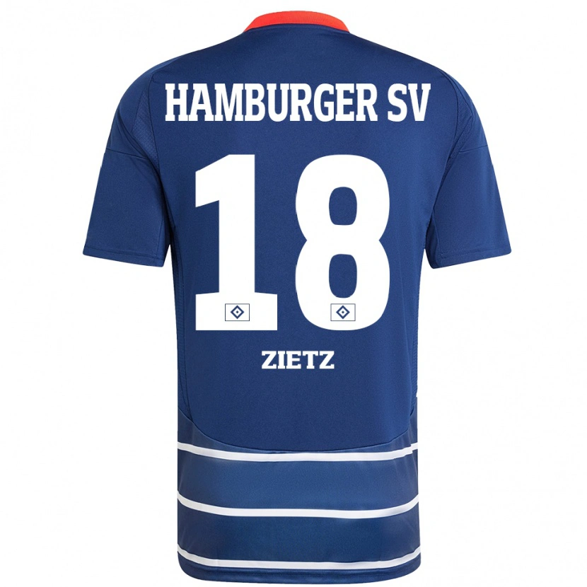 Danxen Hombre Camiseta Kimberly Zietz #18 Azul Oscuro 2ª Equipación 2024/25 La Camisa