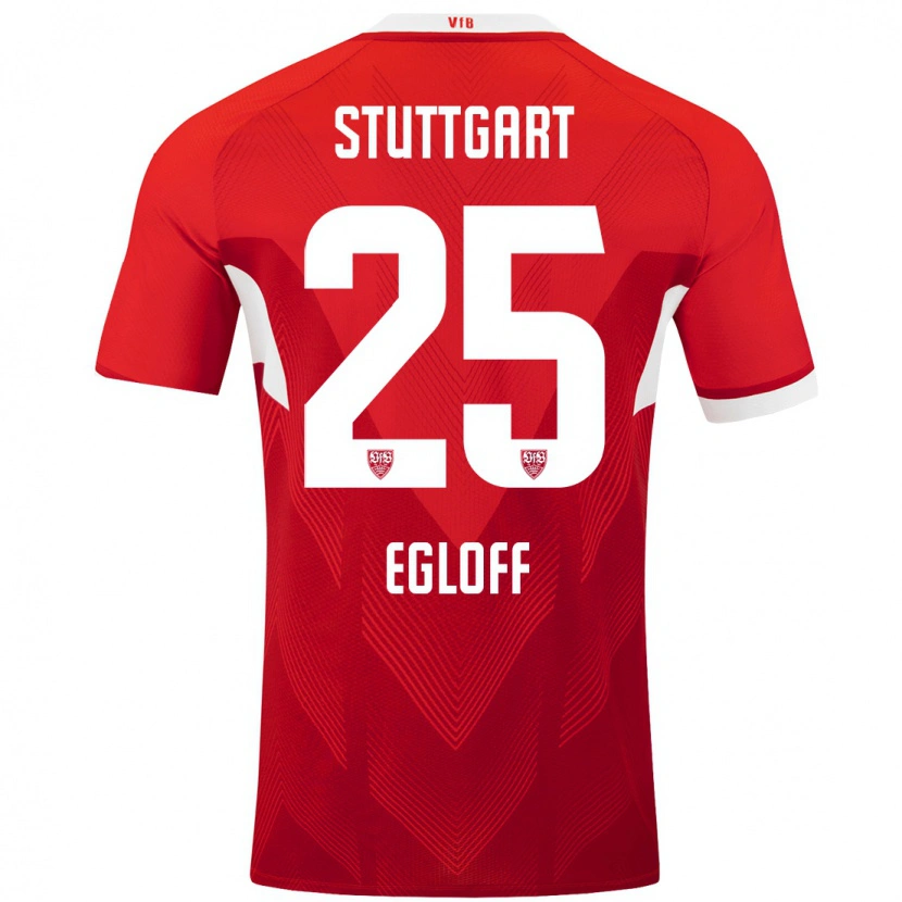 Danxen Hombre Camiseta Lilian Egloff #25 Rojo Blanco 2ª Equipación 2024/25 La Camisa